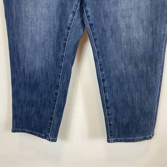 Soft Surroundings Cropped Ankle Stretch Denim Blue Jeans - Picture 5 of 9